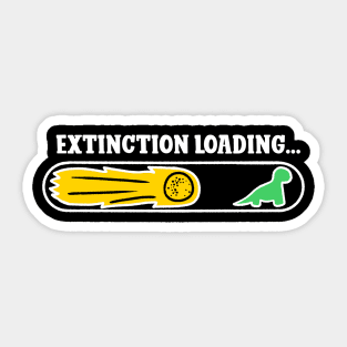 Dinosaur extinction loading bar Sticker